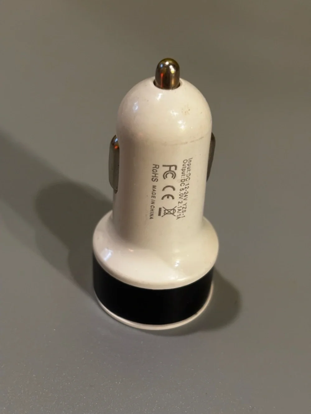 Universal White Car Charger with USB Cables